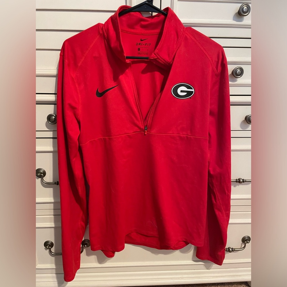 UGA | University of Georgia Red Nike Dry Fit Quarter Zip
